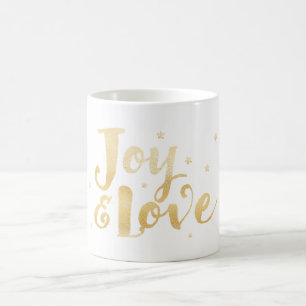 Joy & Kärlek Helgdag för elegant Handskrift Kaffemugg