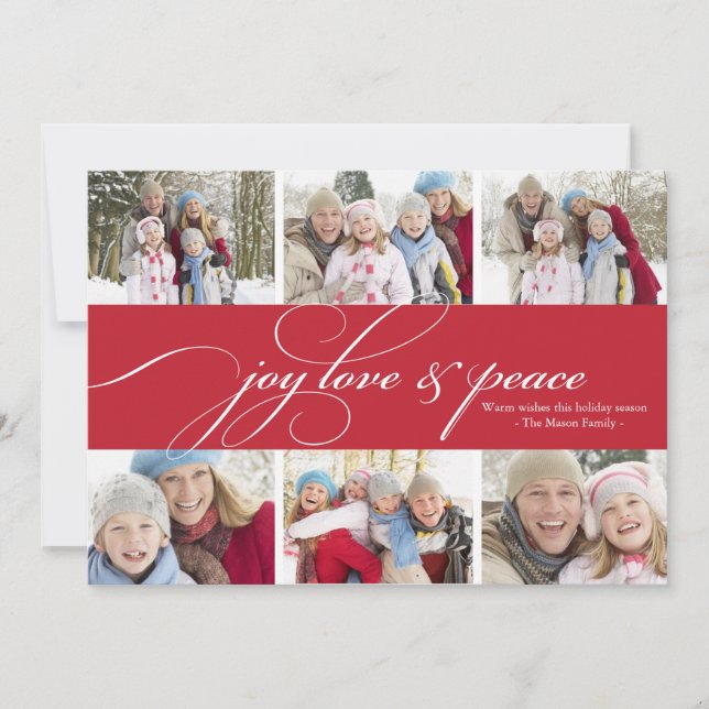 Joy Kärlek & Peace | Foto-Helgdag Julkort (Framsida)