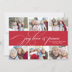 Joy Kärlek & Peace   Foto-Helgdag Julkort