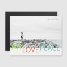 Joy Kärlek Peace-minimalistiskt Magnetic Photo Pos