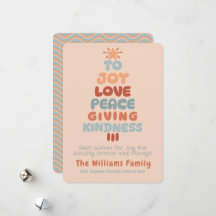 Joy Kärlek Peace Träd Helgdag Card