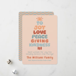 Joy Kärlek Peace Träd Helgdag Card Julkort