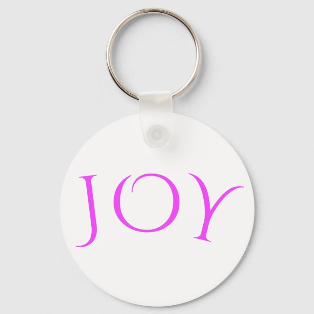 Joy Keychain - Anpassningsbar Text, Teckensnitt, F Nyckelring (Framsida)