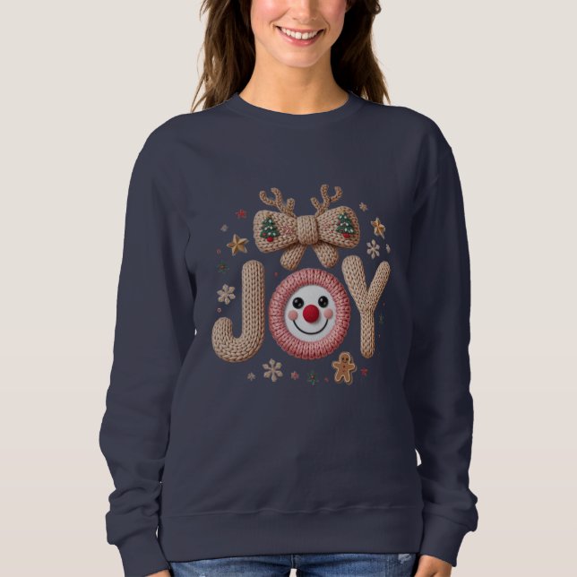 Joy Knitted Holiday T Shirt (Framsida)
