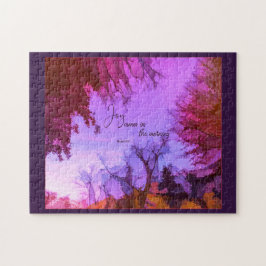 Joy kommer in i morgonpusslet pussel