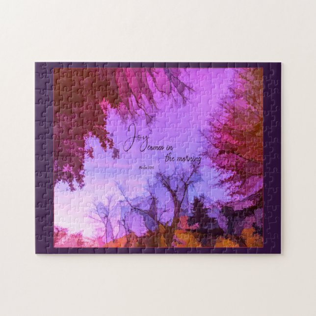 Joy kommer in i morgonpusslet pussel (Horisontell)