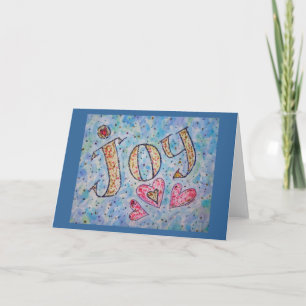 "Joy"-kort för inspirationsgivande Ord Kort