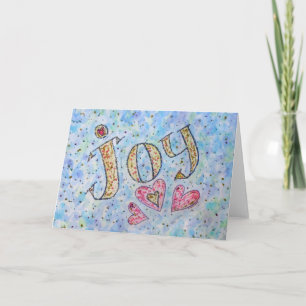 "Joy"-kort för inspirationsgivande Ord Kort