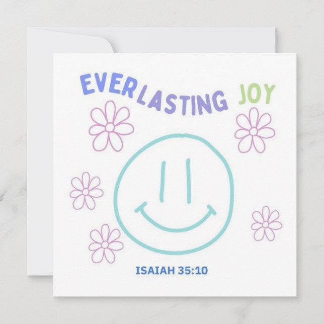 Joy, kort, Grattisar, Faith, Jesus Julkort (Framsida)