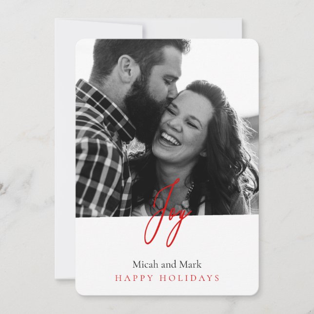 Joy Kristus är Born Photo Julkort Helgdag Card (Framsida)