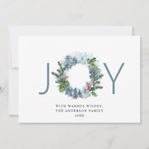 JOY Landskaps Krans Jul Skog Välkomsthälsning Julkort