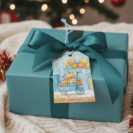 Joy Levererad Winter Helgdag Gift-Märkre Presentetikett