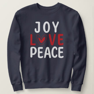 JOY LOVE PEACE Christian Red Heart T Shirt