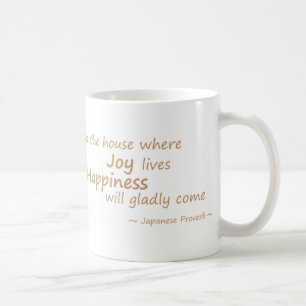 Joy, lycka, gult kaffemugg