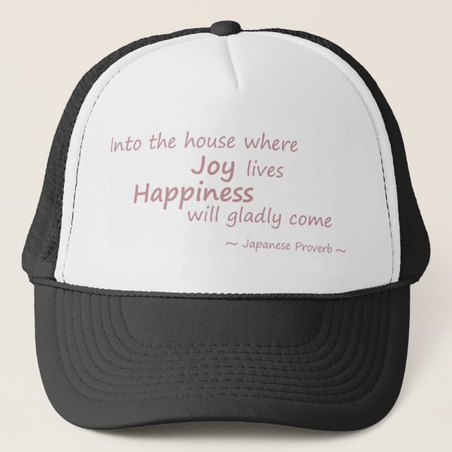 Joy, lycka, rosa truckerkeps (Framsida)