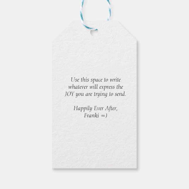 JOY | märkre av gåva Presentetikett (Baksidan)