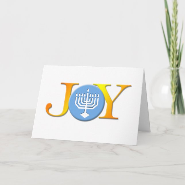 Joy Menorah Card Helgkort (Framsida)