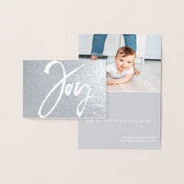 Joy Mini Joy Mini, modernt, minimalt julfotkort Folierat Kort