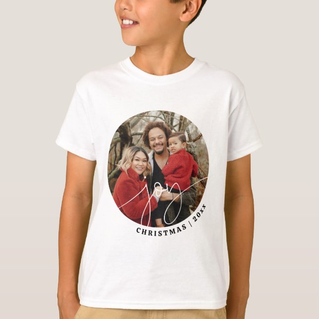 Joy Minimalist Family-julklapp 2023-Helgdag T Shirt (Framsida)