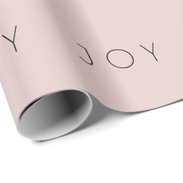 Joy Minimalist Ro Guld Black Typography Mönster Presentpapper