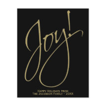 Joy! Minimalistiskt Guld & Black BUDGET-Helgdag