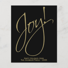 Joy! Minimalistiskt Guld & Black BUDGET-Helgdag