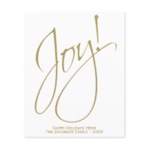 Joy! Minimalistiskt Guld & White BUDGET-Helgdag