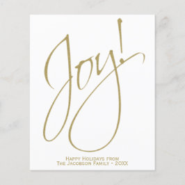 Joy! Minimalistiskt Guld & White BUDGET-Helgdag