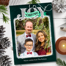 JOY Modern fet skript, minimalistisk fotojul