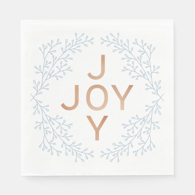 Joy | Modern och Elegant jul Pappersservett (Framsidan)