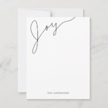 Joy Modern Script Black and White jul