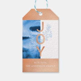 Joy | Modern vattenfärg Tvättar Helgdag Gift-Märkr Presentetikett