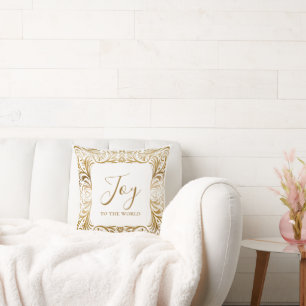 Joy Monogram Modern Elegant - God jul Kudde