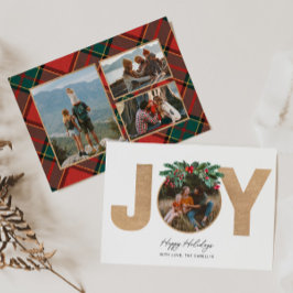 JOY Multi Photo Helgdag Card Julkort