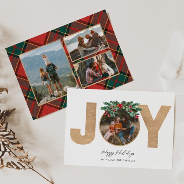 JOY Multi Photo Helgdag Card Julkort (Skapare uppladdad)