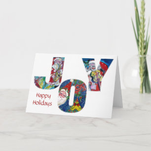 JOY MUSICAL SANTA CHRISTMAS GREETINGS HELGKORT