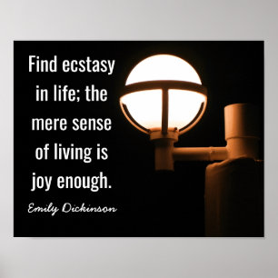 Joy nog - Emily Dickinson-citat - Art Print Poster