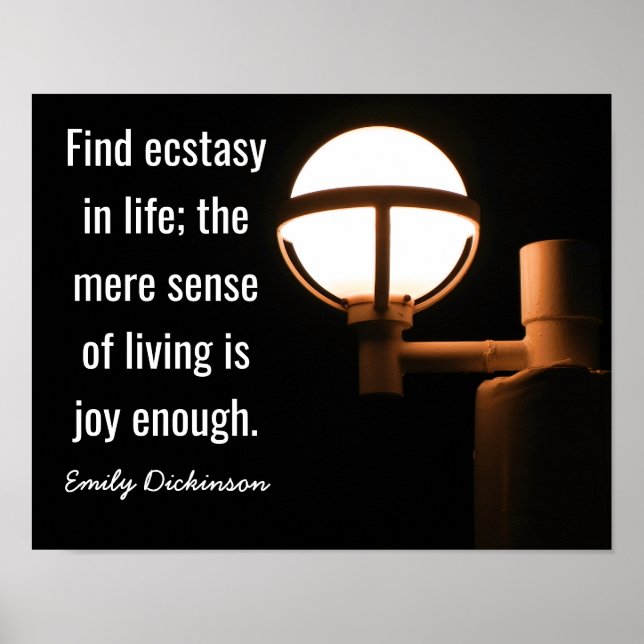 Joy nog - Emily Dickinson-citat - Art Print Poster (Framsidan)