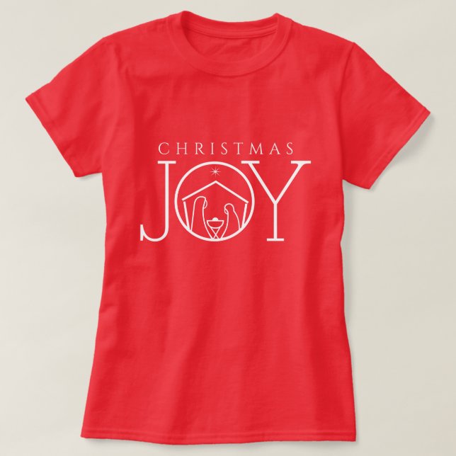 JOY Ntivity Christian Religiösa jul T-Shirt (Design framsida)
