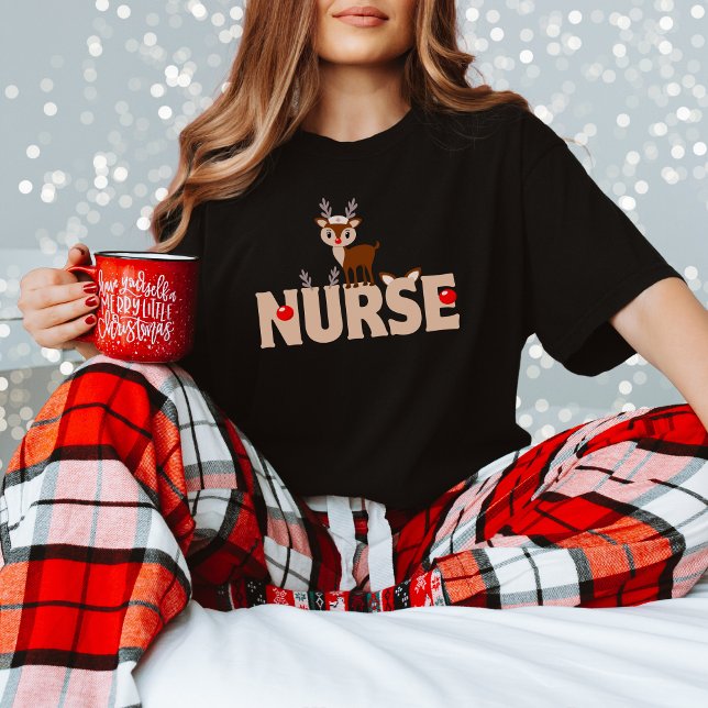 Joy Nursing  Adorable Cute Reindeer for Nurses  T Shirt (Skapare uppladdad)