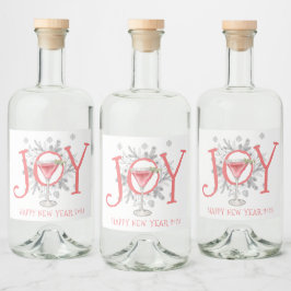 Joy Nyårsafton Party 2023 Spritflaskor Etikett