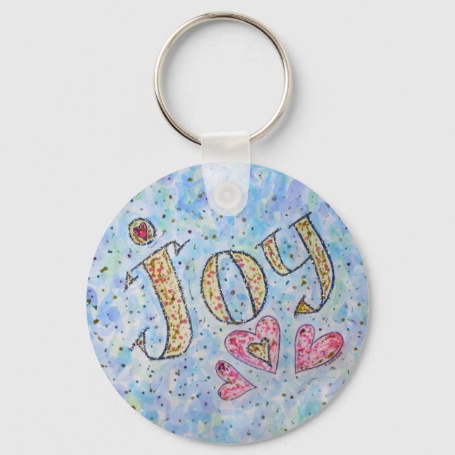 "Joy"-nyckelkedjan "Joy" i Inspiron Ord Nyckelring (Framsida)