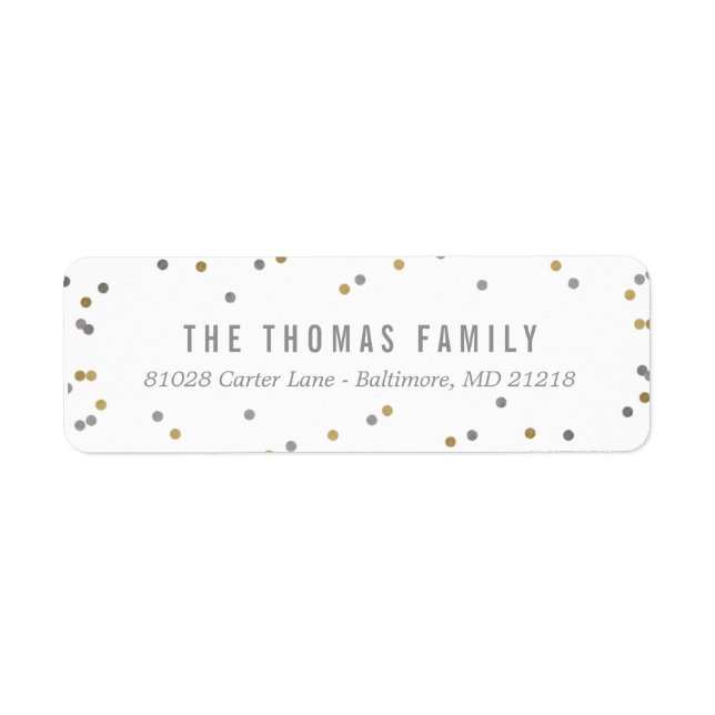 Joy och Cheer Helgdag Returetiketter Returadress Etikett (Framsidan)