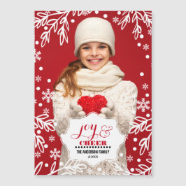 Joy och Cheer. Magnetiska julfoto