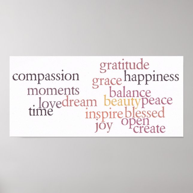 Joy och Gratitude Poster (Framsidan)