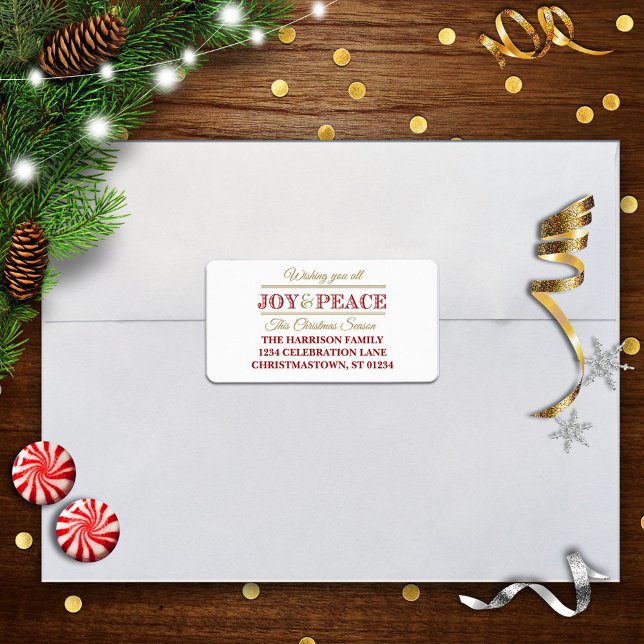 Joy och Peace-Adressetiketter Adressetikett (Skapare uppladdad)