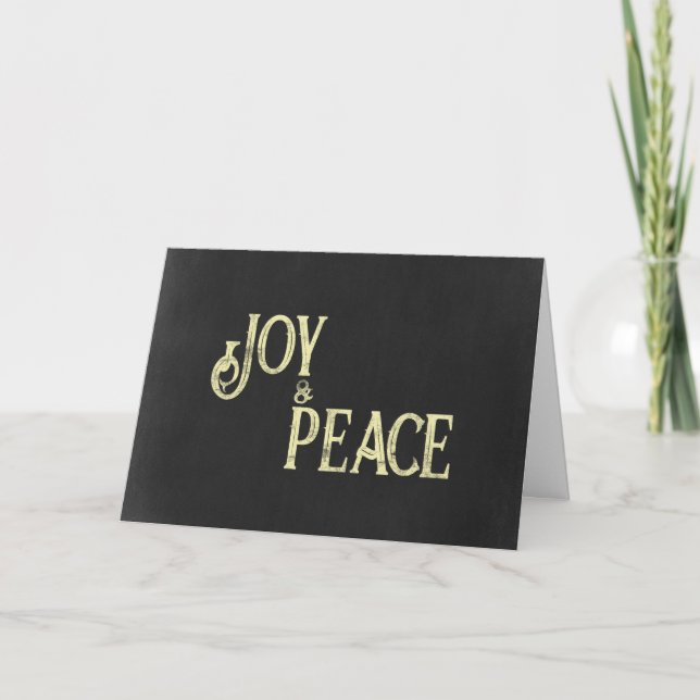 Joy och Peace-Helgdag-fotokort Helgkort (Framsida)