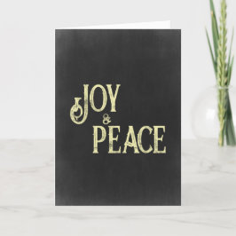 Joy och Peace Jul Chalkboard-fotokort Helgkort