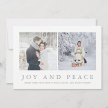 Joy och Peace | Modern jul två-foto