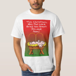 Joy och Pees! - Lustig jul T Shirt